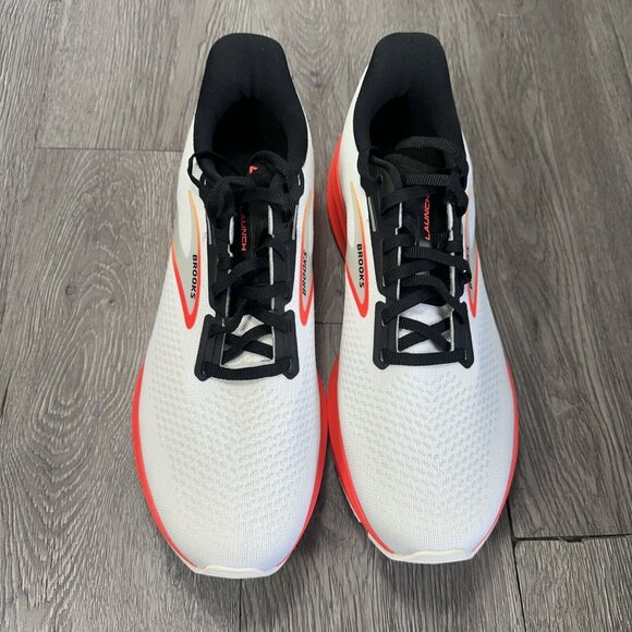Size 9 - Brooks Launch 10 White Coral  Running Shoe Men SAMPLE main image 5
